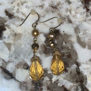 Vintage Bead Dangle Earrings